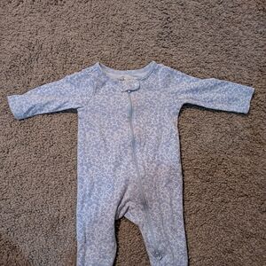 Carter's Blue Floral Footie Pajamas